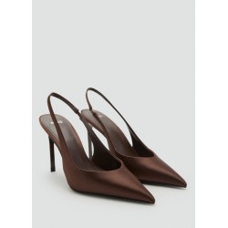 Brown Satin Hels