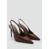 Brown Satin Hels