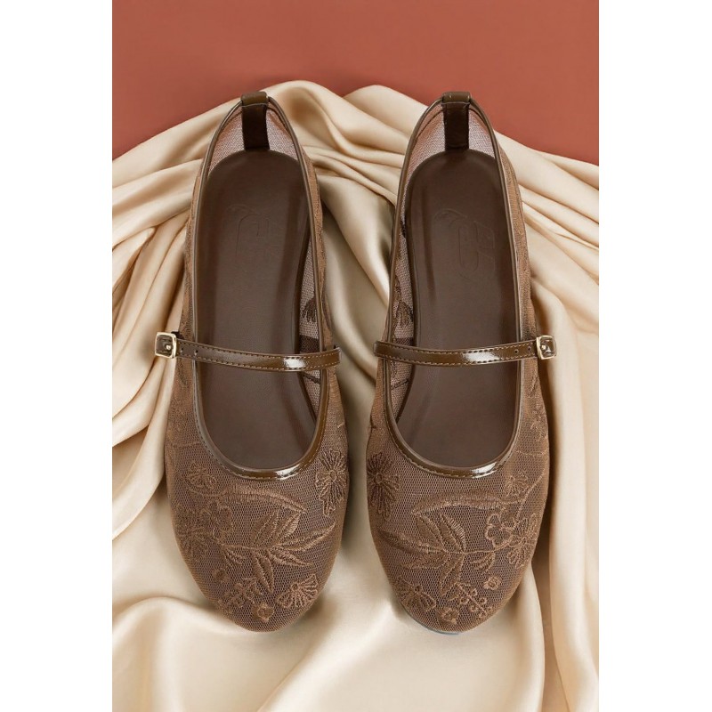 flats shoes floral